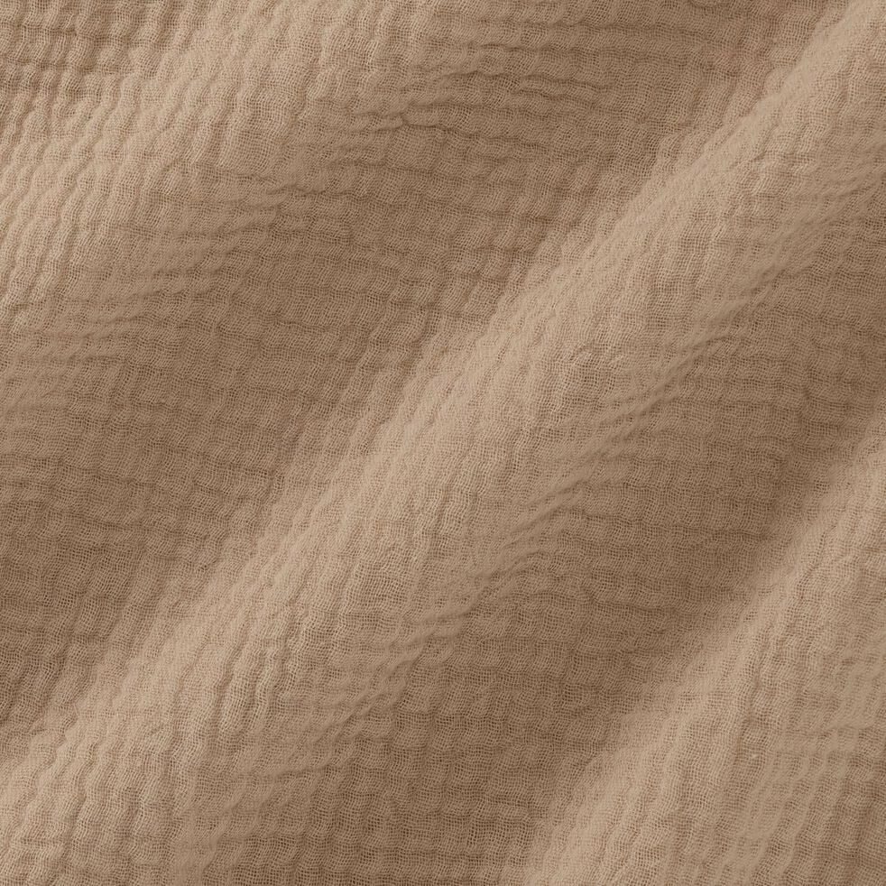 BALETI - Housse De Couette 260x240cm Et 2 Taies D'oreiller 63x63cm En Double Gaze De Coton - Beige Alpilles 5 BALETI - Housse De Couette 260x240cm Et 2 Taies D'oreiller 63x63cm En Double Gaze De Coton - Beige Alpilles – Image 3