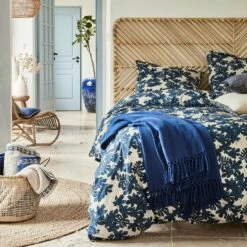 FIGUIER - Housse De Couette 240x220cm Et 2 Taies D'oreiller 63x63cm En Coton - Motif Feuilles -chambre à coucher Soldes Parure FIGUIER 27519967 A 1