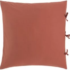 MANTA - Housse De Couette 240x220cm Et 2 Taies D'oreiller 65x65cm En Coton Lavé - Rouge Terracotta -chambre à coucher Soldes Parure linge de lit MANTA 27288283 F 2