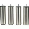 SAMOA - Pieds De Sommier Gris Inox H20 Cm - Jeu De 4 -chambre à coucher Soldes Pied de sommier 20cm Samoa 22714350 F 1