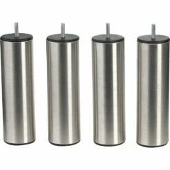 SAMOA - Pieds De Sommier Gris Inox H20 Cm - Jeu De 4