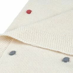 BULY - Plaid En Coton Bio Avec Pompons - Blanc écru - L80xl100cm -chambre à coucher Soldes Plaid Buly 27133408 Z 1