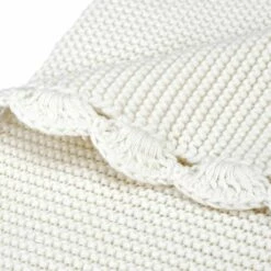 YONA - Plaid Enfant En Coton - Blanc écru - 80x100cm -chambre à coucher Soldes Plaid Yona 27133460 Z 1