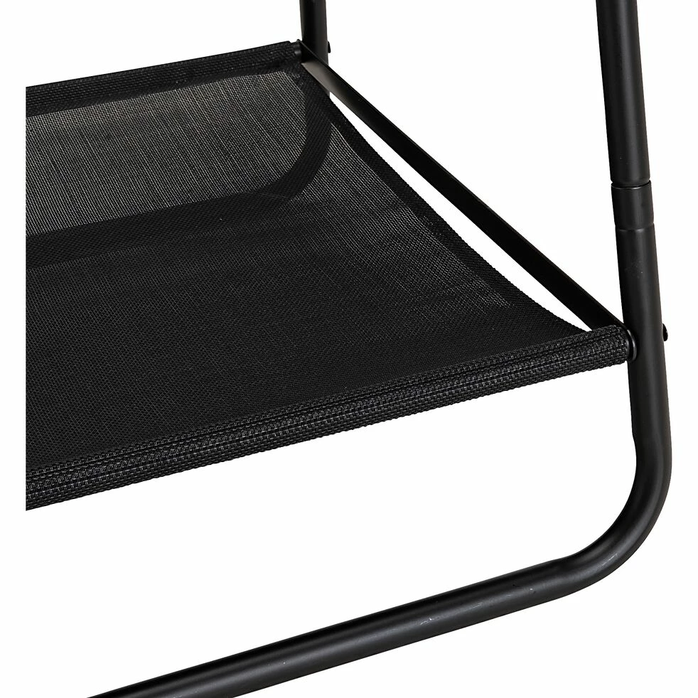 DAVEN - Penderie Ouverte à 2 étagères En Acier Et En Bois H171xL95cm - Noir 5 DAVEN - Penderie Ouverte à 2 étagères En Acier Et En Bois H171xL95cm - Noir – Image 3