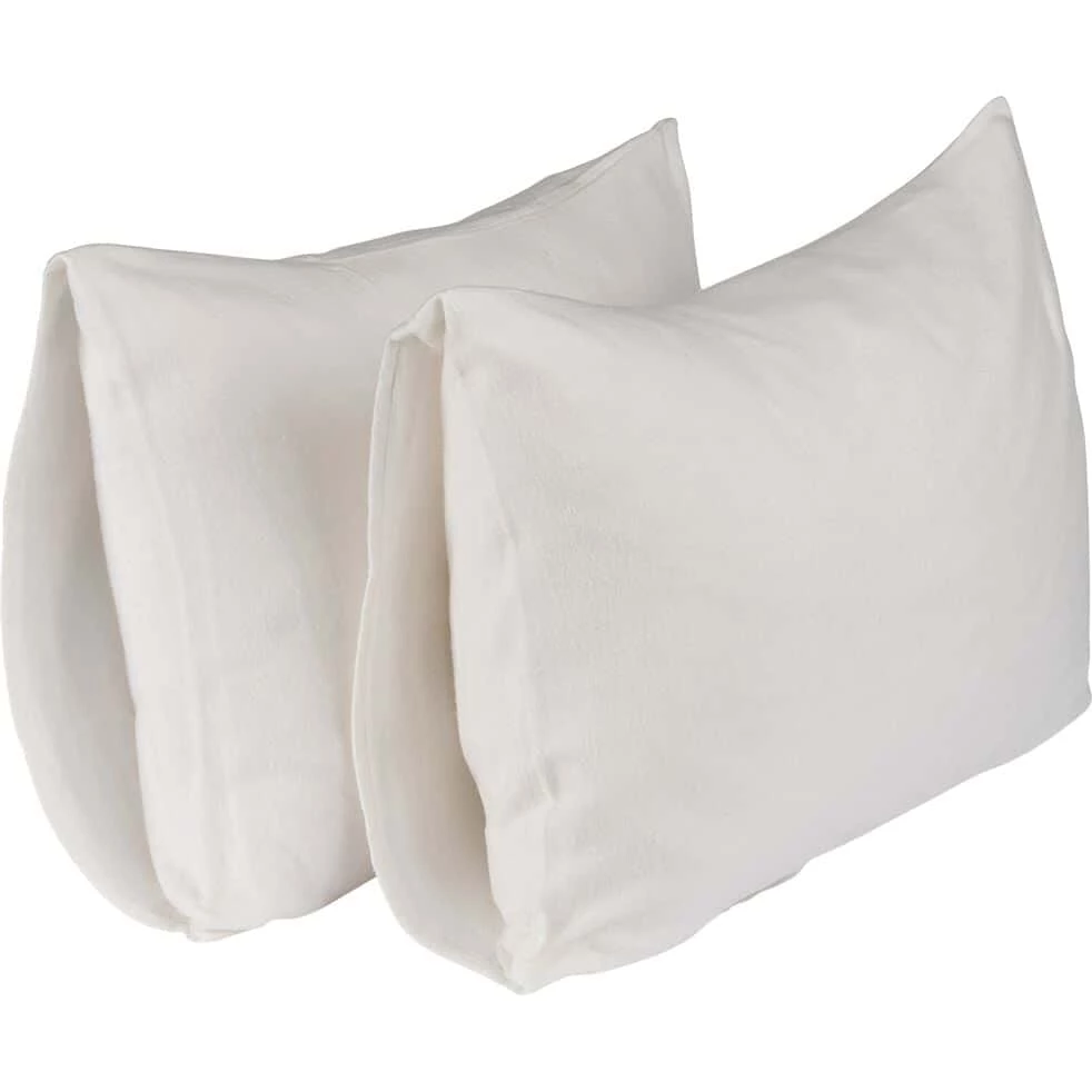 CINA - Lot De 2 Protège-oreillers En Coton Recyclé - 50x70cm 4 CINA - Lot De 2 Protège-oreillers En Coton Recyclé - 50x70cm – Image 2