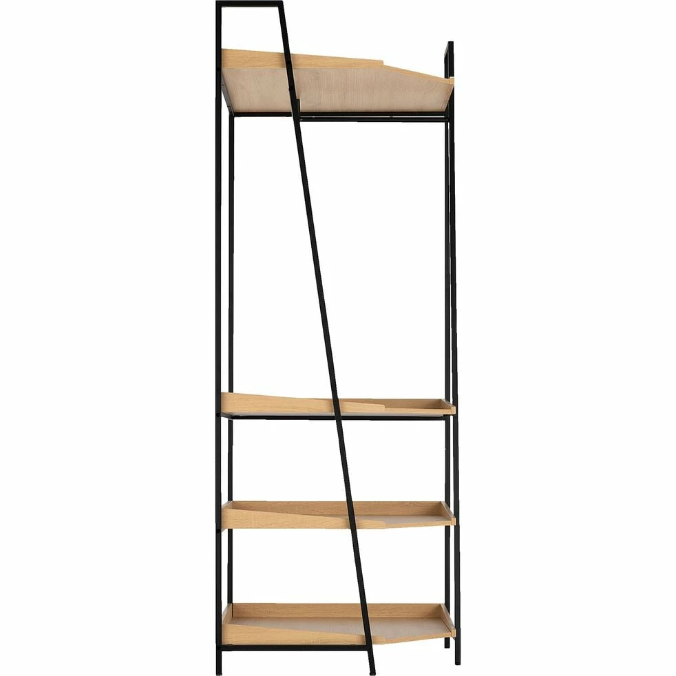 HENRY - Rangement D'angle En Bois Et Acier - Noir H221XL82cm 6 HENRY - Rangement D'angle En Bois Et Acier - Noir H221XL82cm – Image 4