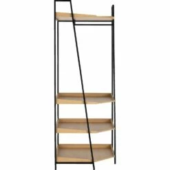 HENRY - Rangement D'angle En Bois Et Acier - Noir H221XL82cm 21 HENRY - Rangement D'angle En Bois Et Acier - Noir H221XL82cm -chambre à coucher Soldes Rangement d 39 angle HENRY 27018903 B 4