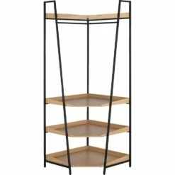 HENRY - Rangement D'angle En Bois Et Acier - Noir H221XL82cm 18 HENRY - Rangement D'angle En Bois Et Acier - Noir H221XL82cm -chambre à coucher Soldes Rangement d 39 angle HENRY 27018903 F 1