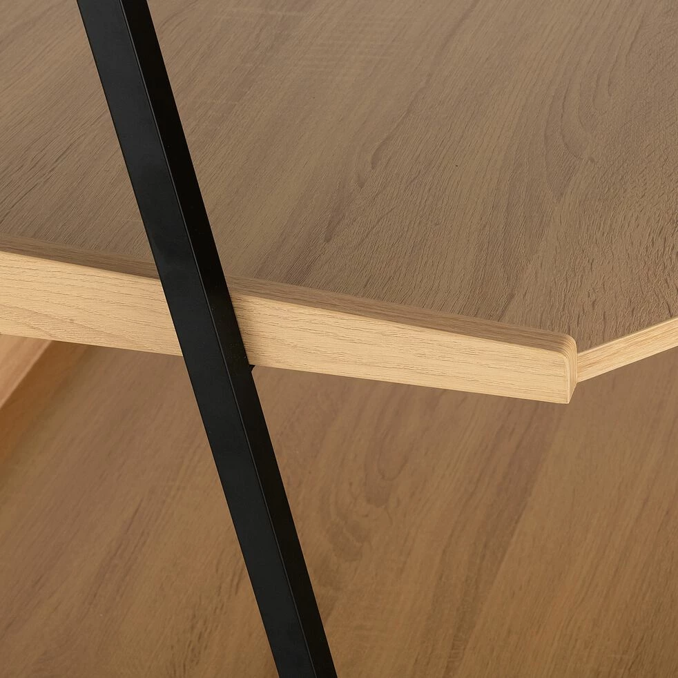 HENRY - Rangement D'angle En Bois Et Acier - Noir H221XL82cm 8 HENRY - Rangement D'angle En Bois Et Acier - Noir H221XL82cm – Image 6