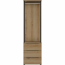 LUCIAN - Colonne De Rangement 3 Tiroirs En Bois H220cm - Bois Clair -chambre à coucher Soldes Rangement portant LUCIAN 27661895 F 2