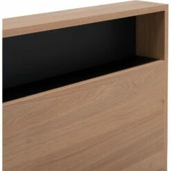 SALVA - Lit Effet Chêne - Bois Clair 140x200cm -chambre à coucher Soldes SALVA 26841502 Z 1