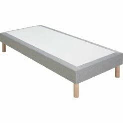 REDON - Sommier Tapissier 80x200cm Gris Clair