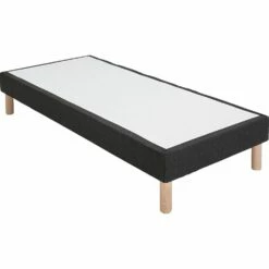 SORMIOU - Sommier Tapissier H25cm - 80x200cm Gris Anthracite