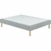 SORMIOU - Sommier Tapissier 140x190cm Gris Clair -chambre à coucher Soldes Sommier tapissier SORMIOU 26758077 B 1