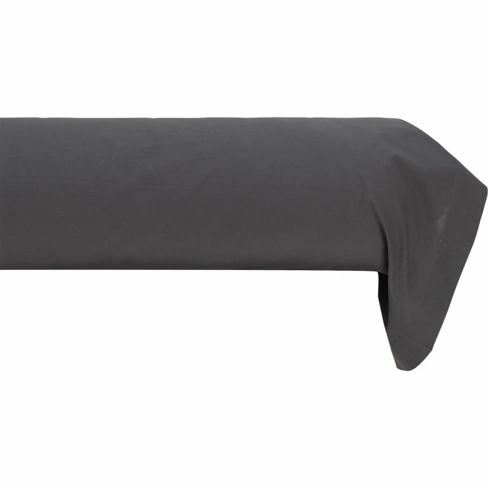 CALANQUES - Linge De Lit Uni En Coton - Gris Ardoise 4 CALANQUES - Linge De Lit Uni En Coton - Gris Ardoise – Image 2