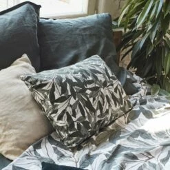 VENCE - Lot De 2 Taies D'oreiller En Lin Lavé - Vert Cèdre 50x70cm -chambre à coucher Soldes TAIES OREILLER VENCE 27362679 A 1