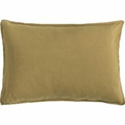 VENCE - Lot De 2 Taies D'oreiller En Lin Lavé - Jaune Alep 50x70cm