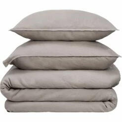 VENCE - Lot De 2 Taies D'oreiller En Lin Lavé - Beige 65x65cm -chambre à coucher Soldes TAIES OREILLER VENCE 27362853 D 2