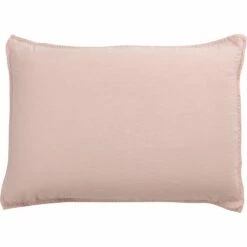 VENCE - Lot De 2 Taies D'oreiller En Lin Lavé - Rose Rosa 50x70cm
