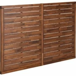 THAO - Tête De Lit En Acacia Massif - Bois Foncé L160cm -chambre à coucher Soldes TETE DE LIT THAO 27340295 B 1