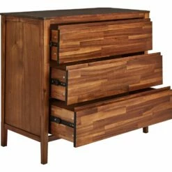 THAO - Commode 3 Tiroirs En Acacia Massif -chambre à coucher Soldes THAO 26528823 B 2