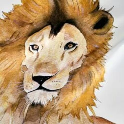 LION - Taie D'oreiller Enfant Imprimé Lion En Coton 63x63cm - Marron -chambre à coucher Soldes Taie d oreiller LION 27599686 Z 1