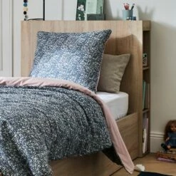 BALME - Tête De Lit En Bois Avec Rangements - Noir Et Effet Chêne Clair L100cm -chambre à coucher Soldes Tete de lit BALME 26774886 A 1