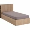 BALME - Tête De Lit En Bois Avec Rangements - Noir Et Effet Chêne Clair L100cm 1 BALME - Tête De Lit En Bois Avec Rangements - Noir Et Effet Chêne Clair L100cm -chambre à coucher Soldes Tete de lit BALME 26774886 G 1