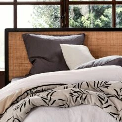 GALANT - Tête De Lit En Bois Et Rotin - Naturel L150cm -chambre à coucher Soldes Tete de lit GALANT 27020883 A 1