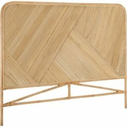 MARIETTA - Tête De Lit Rectangulaire En Rotin - Bois Clair 130x170 -chambre à coucher Soldes Tete de lit MARIETTA 27493489 B 1