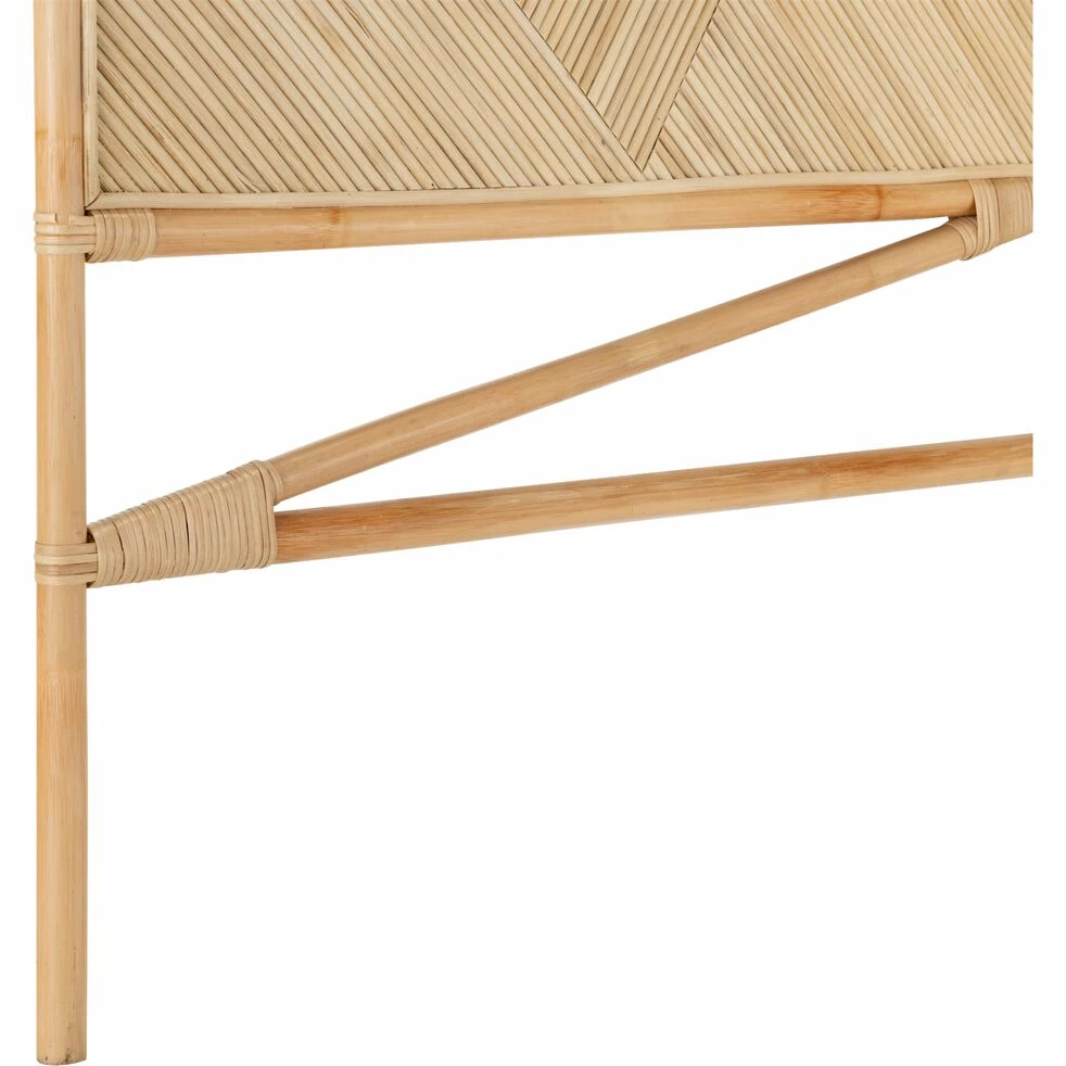 MARIETTA - Tête De Lit Ronde En Rotin - Bois Clair 135x170 7 MARIETTA - Tête De Lit Ronde En Rotin - Bois Clair 135x170 – Image 5