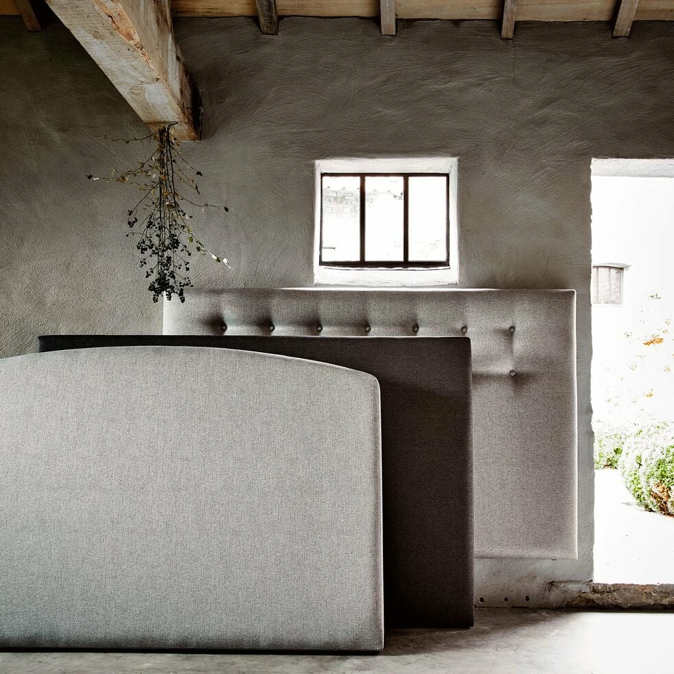 MELETTE - Tête De Lit Droite En Tissu - Gris Anthracite L190cm 6 MELETTE - Tête De Lit Droite En Tissu - Gris Anthracite L190cm – Image 4