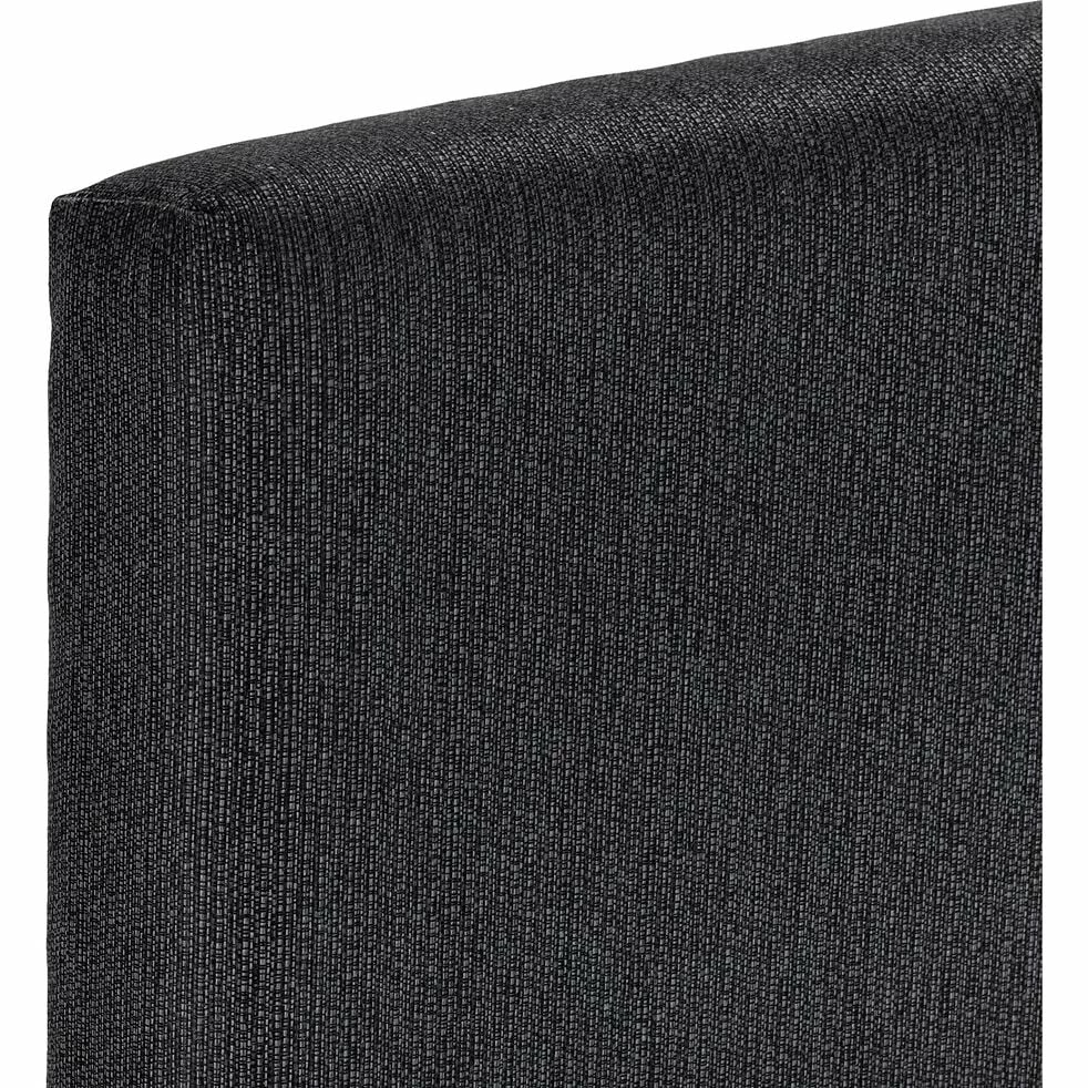 MELETTE - Tête De Lit Droite En Tissu - Gris Anthracite L190cm 5 MELETTE - Tête De Lit Droite En Tissu - Gris Anthracite L190cm – Image 3