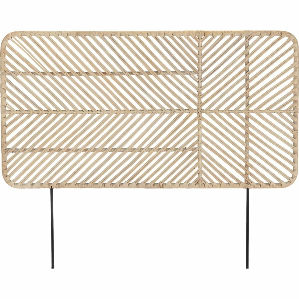 SELENE - Tête De Lit En Rotin Et Acier - L150cm 3 SELENE - Tête De Lit En Rotin Et Acier - L150cm