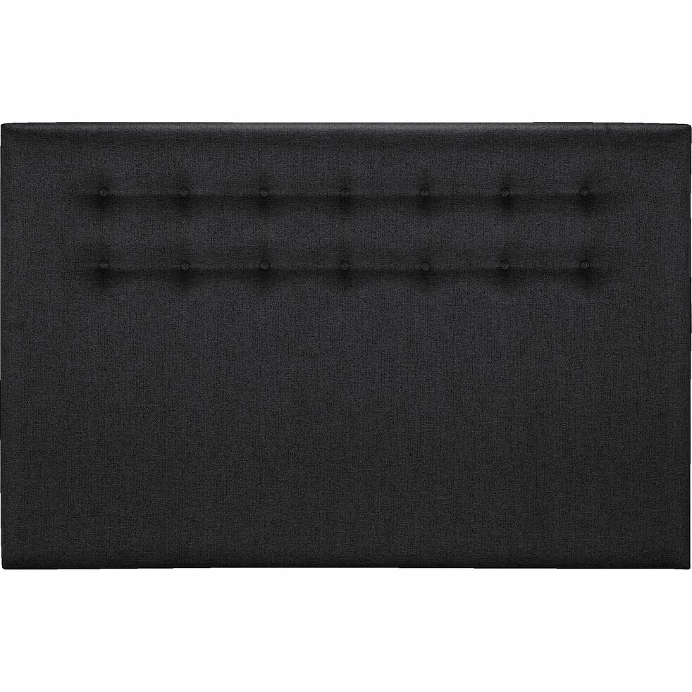 TIBOULEN - Tête De Lit Boutonnée En Tissu - Gris Anthracite L190cm 3 TIBOULEN - Tête De Lit Boutonnée En Tissu - Gris Anthracite L190cm
