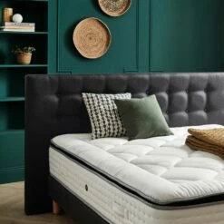 TIBOULEN - Tête De Lit Boutonnée En Tissu - Gris Anthracite L190cm 15 TIBOULEN - Tête De Lit Boutonnée En Tissu - Gris Anthracite L190cm -chambre à coucher Soldes Tete de lit boutonnee TIBOULEN 26715728 A 1