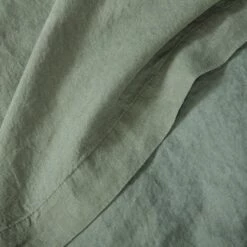 VENCE - Linge De Lit Uni En Lin Lavé - Vert Cèdre 8 VENCE - Linge De Lit Uni En Lin Lavé - Vert Cèdre -chambre à coucher Soldes VENCE 80000015 A 3