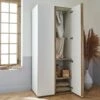 NESTOR - Armoire De Dressing 2 Portes Battantes En Bois Effet Chêne - Blanc H235xL100cm 1 NESTOR - Armoire De Dressing 2 Portes Battantes En Bois Effet Chêne - Blanc H235xL100cm -chambre à coucher Soldes dressing NESTOR 27017074 A 2