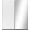 NESTOR - Armoire Dressing Avec 2 Portes Coulissantes En Bois Effet Chêne - Blanc H235cm -chambre à coucher Soldes dressing NESTOR 27021477 F 1