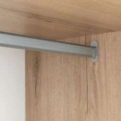 NESTOR - Armoire Dressing Avec 2 Portes Coulissantes En Bois Effet Chêne - Blanc H235cm 18 NESTOR - Armoire Dressing Avec 2 Portes Coulissantes En Bois Effet Chêne - Blanc H235cm -chambre à coucher Soldes dressing NESTOR 27021477 Z 2