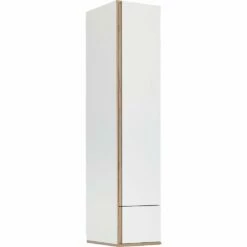 NESTOR - Armoire Dressing Avec 1 Porte Et 1 Tiroir En Bois Effet Chêne - Blanc H235XL50cm -chambre à coucher Soldes dressing NESTOR 27021484 B 2