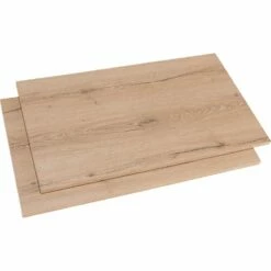 NESTOR - 2 étagères En Bois Effet Chêne - Bois Clair L97xL55cm